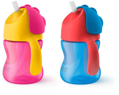 AVENT Philips My Bendy Straw Cup, 7oz, 2pk, Assorted Colors, SCF790/00