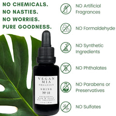 Vegan Mia USDA Organic Rosemary Oil for Hair Growth with Castor Oil & Jojoba Oil - Intense Nourishment to Get Healthier, Thicker, More Lustrous Looking Hair Naturally, 1 fl oz