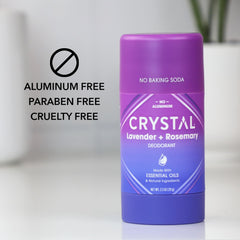 Crystal Essence Body Deodorant, Magnesium Enriched Deodorant, Lavender + Rosemary, 2.5 oz (70 g)