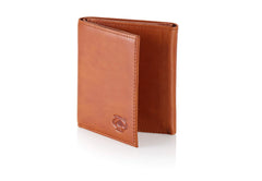 Stealth Mode Leather Trifold RFID Wallet For Men With Flip Out ID Holder - Light Brown