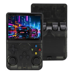 Bewinner 3.5 Inch Retro Handheld Game Console, Video Game Console with Dual Style Linux/Garlic Support, Retro Console with Dual 3D Joysticks (Transparent Black) (64G)