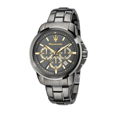 Maserati Men's R8873621007 SUCCESSO Analog Display Quartz Grey Watch, Black, Chronograph,Quartz Movement