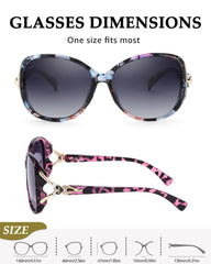 FIMILU Sunglasses for Women Trendy Polarized Sunglasses Oversized Big Sun Glasses Ladies Shades UV Protection