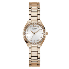 GUESS P RS GLD CS W/CRYS/SUN WHT DL/P RS GLD BRCT