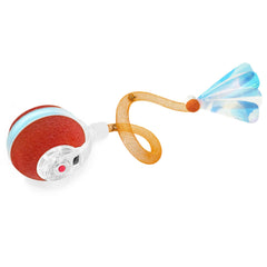 Jkanti Interactive Cat Toys for Indoor Cats,The 3rd Generation Agile Moving Cat Ball with Elastic Mesh Tail,Automatic Kitten Toys for Bored Indoor Adult Cats,Motion Activated Orange