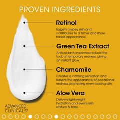 Advanced Clinicals Retinol Cream Spa Size For Salon Professionals Moisturizing Formula Penetrates Skin To Erase The Appearance Of Fine Lines & Wrinkles Fragrance Free 16 Ounce (Pack of 2) Multi