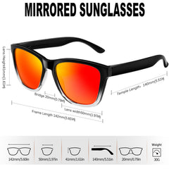 KANASTAL Polarized Sunglasses for Women, Classic Square Mens Sun Glasses, Lightweight Shades for Womens Outdoor 100% UV400 Protection Driving Fishing Golf Outdoor Activities