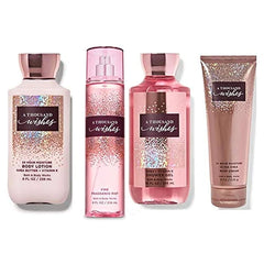 Bath & Body Works A Thousand Wishes Gift Set- Body Lotion, Shower Gel, BodyCream,Fine Fragrance Mist - FULL SIZE