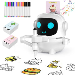 Kids Drawing Robot with 200 Cards, Toy for 3 4 5 6 7 8 Year Old Boy Girls