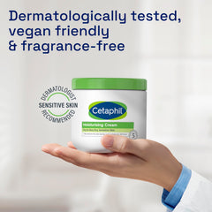 Cetaphil Moisturizing Cream, Face & Body Moisturizer for Men & Women, Dry to Very Dry and Sensitive Skin, Unscented - 450g