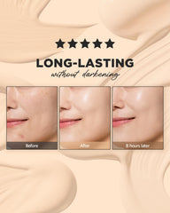 THESAEM Cover Perfection Concealer Foundation - 24H Coverage, Light Liquid Texture - Ideal for Oily, Combination Skin, Provides Semi-Matte, Smooth Finish, 1.01 fl.oz. (1.0 Clear Beige)