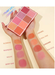 UCANBE 8-Color Blush & Contour Palette - Versatile Face Sculpting, Highly Pigmented Matte, Smooth Natural Finish, Long-Lasting Bronzer & Blush Powder. (Blush Palette, STUB083-02)