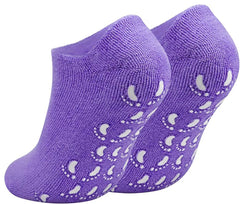 Purple Moisturize Soften Repair Cracked Skin Moisturizing Treatment Full Gel Jojoba Oil Vitamin E Spa Socks