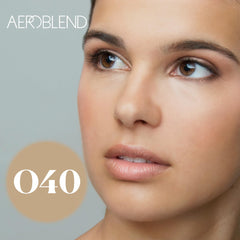 AEROBLEND Airbrush Foundation Makeup (O40) - Professional, Water-Based (1 oz)