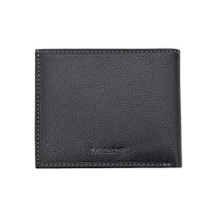 SANTHOME Genuine Leather Bi-Fold Wallet For Men, Black | Large Capacity Anti Theft security purse with ID Window | Slim Credit Card Holder Case- Classic Black Collection