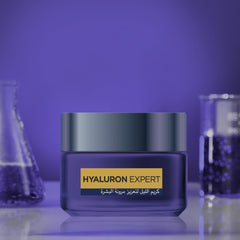 L’Oréal Paris Hydra Genius Aloe Water 72H Liquid Moisturizer, 70 ml & Hyaluron Expert Replumping Moisturizing Night Cream Mask - 50ML