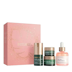Biossance Most Loved + Luminous Skincare Holiday Gift Set, Vitamin C Rose Face Oil, Marine Algae Eye Cream, Omega Repair Face Moisturizer, and Lactic Acid 10% resurfacing face serum, 1 Set