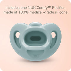 NUK Besties Pacifier Holder with Stuffed Animal and Silicone Pacifier Included, Giraffe