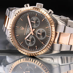 Maserati COMPETIZIONE 43 mm Multifunction Men's Watch, Quartz Movement - Rose-Gold/Multicolor
