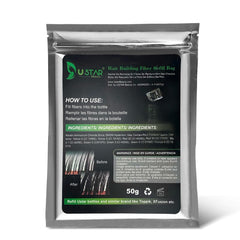 Ustar Hair Building Fibers Refill Sachet 50g (Medium Brown)
