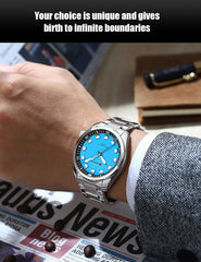 CURREN New Model CURREN-men's analog quartz wristwatches, stainless steel bracelet, luminous hand watch, simple, business, fashion brand, 8451 - SILVER SKY