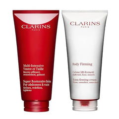 Clarins Extra Firming Body Cream and Super Restorative for Abdomen & Waist Bundle Anti Aging Body Cream Visibly Firms and Tightens All Skin Types