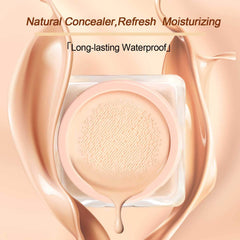 Air Cushion CC Foundation Mushroom BB Cream Brightening Skin Tone Moisturizing Dry Face Makeup Light Coverage Pores(13g)