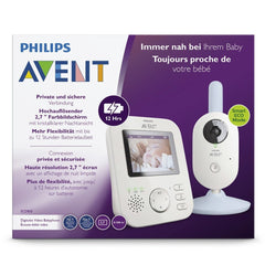 AVENT Philips Baby Monitor SCD835/26 Video Baby Monitor 300 m FHSS Blue, White – Baby Monitor (300 m, Digital, 50 m, 300 m, FHSS, 2.4 GHz)
