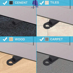 Royal Apex Door Stopper Wedges Mouse Design Guard Baby Safety Protector Non-Slip Door Buffers for Kids Safety Guard Finger Protect for Home and Office, Interior Bathroom, Kitchen, Doors (BLACK 4PCS)