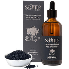 Saante Crowning Glory Men Hair Oil, DHT Blocker, Pumpkin Seed Oil for Hair Fall, Scalp Detox, Supports Stronger Hair Growth - 100 ml