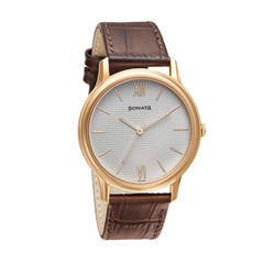 Sonata Silver White Dial Analog watch For Men-NR7128WL02