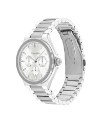 CALVIN KLEIN WOMEN'S WHITE DIAL STAINLESS STEEL BRACELET WATCH - 25100054