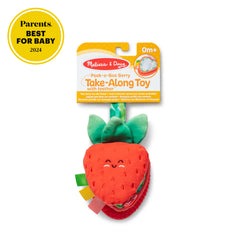 Melissa & Doug Multisensory Strawberry Cuckoo Baby Travel Stroller Toy for Babies up to 12 Months