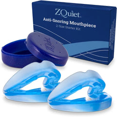 ZQuiet, Anti-Snoring Mouthpiece, Starter Pack with 2 Sizes, Living Hinge & Open Front Design for Comfort & Easy Breathing