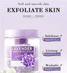 Lavender Oil Body Scrub, Organic Exfoliator for Soft Skin, Deep Cleanse, Moisturizing Dead Sea Salt Scrub for Acne, Cellulite, Scars, and Ingrown Hairs, Natural Face & Body Exfoliator for Women