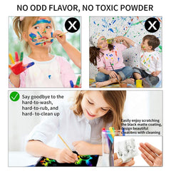 QXNEW Scratch Rainbow Art for Kids: Magic Scratch off Paper Children Art Crafts Set Kit Supplies Toys Black Scratch Sheets Notes Cards for Boys Girls Birthday Party Favors Games Christmas Easter Gifts