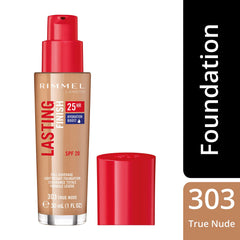 Rimmel London, Lasting Finish 25 Hour Foundation With Spf 20, 303 True Nude, 30 ml