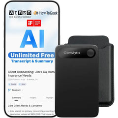 Comulytic Note Pro Smart AI Voice Recorder β Black
