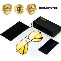 KANASTAL Polarized Sunglasses for Women and Men, Metal Frame Sun Glasses Retro Shades for Mens Driving Outdoor Military Style 100% UV400 Protection
