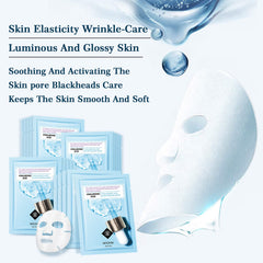 Face Mask Skin Care Hydrating Face Masks Sheets, Hyaluronic Acid Sheets Pack Deep Moisturizing Facemask Anti Aging Facial Mask for Women Skin Care Face Masks beauty- Smoothing Rejuvenating, 10 Sheets