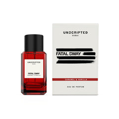 Unscripted Fatal Sway Eau de Parfum, Caramel & Vanilla Luxury Fragrance, 50ml Glass Bottle, Long-lasting Unisex Perfume with Warm Milk and Honey Citrus Notes