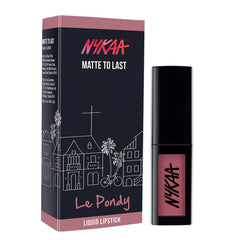 Nykaa Matte To Last ! Liquid Lipstick Collection - Pink - Intense Matte Color | Long-Lasting | Lightweight & Comfortable | 24-Hour Freshness | Precise Application - Le Pondy 15 (5 ml)