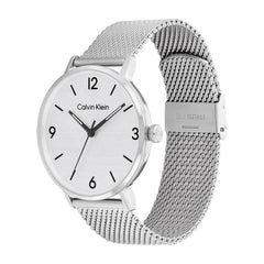 CALVIN KLEIN MEN'S SILVER DIAL STAINLESS STEEL BRACELET WATCH - 25200433