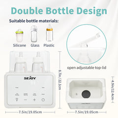 Sejoy Bottle Warmer for Baby, 6 in 1,breastmilk,Formula Milk Warmer,Baby Food Heating,Baby Milk Warmer,Breast Feeding Essentials and Baby Bottle-Feeding Supplies