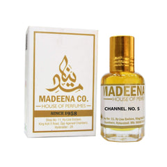 MADEENA CO. Channel No 5 12Ml; Real & Natural Attar; Best Attar For Men and Women; 100% Alcohol Free & Long Lasting Attar.