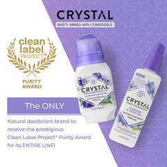 Crystal Essence Mineral Deodorant Roll-On, Lavender & White Tea 2.25 oz (Pack of 5)