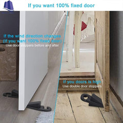 Royal Apex Door Stopper Wedges Mouse Design Guard Baby Safety Protector Non-Slip Door Buffers for Kids Safety Guard Finger Protect for Home and Office, Interior Bathroom, Kitchen, Doors (BLACK 4PCS)