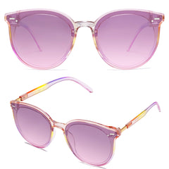 SOJOS Classic Retro Round Sunglasses Women Men Large Glasses SJ2067