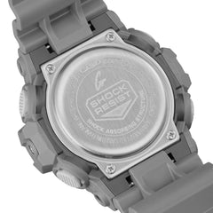 G-Shock Casio GA700HD-8ADR Analog/Digital Wrist Watch with Grey Rasin Band, 50 mm Size, White/Grey, Mens