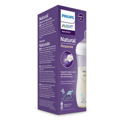 Philips AVENT Natural Response Baby Bottle 330 ml with Flow Rate 4, Teat from 6 Months (SCY906/11)